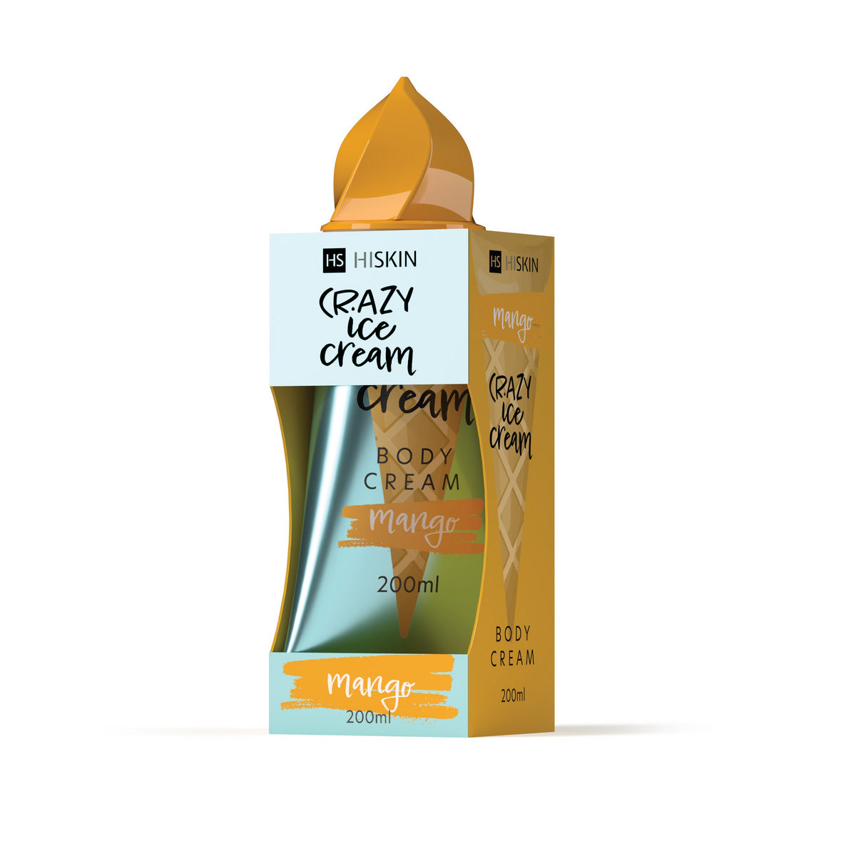 HISKIN Crazy Ice Cream Kūno kremas - Mango 200 ml
