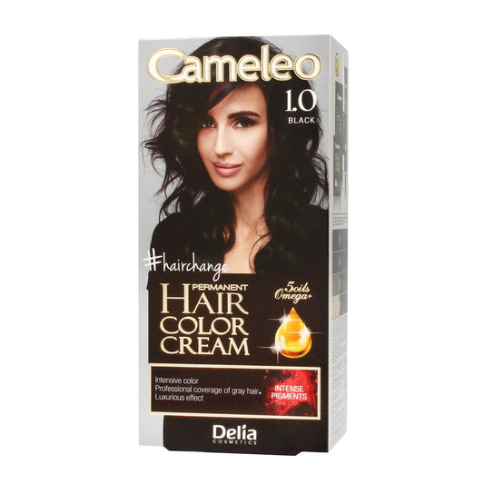 DELIA COSMETICS CAMELEO OMEGA Nuolatinė spalva 1.0 Juoda