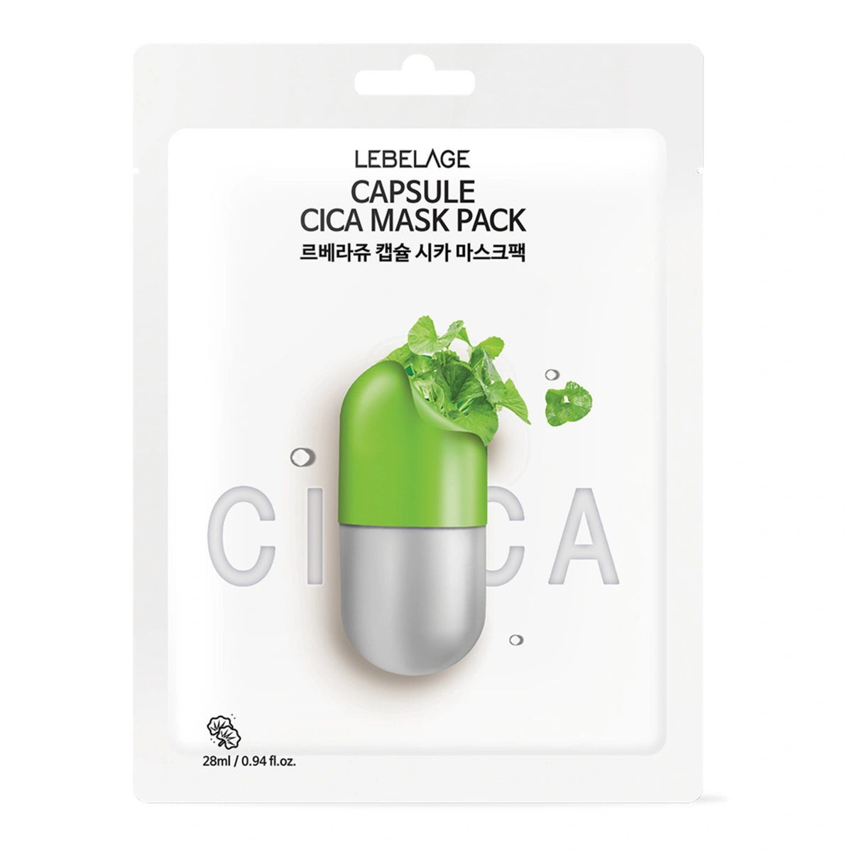 LEBELAGE Dr. Capsule Cica lapų kaukė