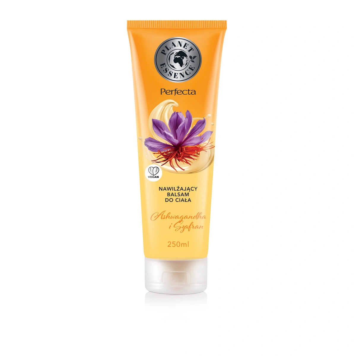 PERFECTA Planet Essence Drėkinamasis kūno balzamas Ashwagandha ir Šafranas 250 ml
