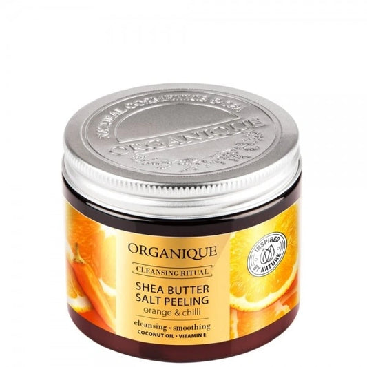 ORGANIQUE Apelsinų ir Čili druskinis šveitiklis su shea sviestu 200g