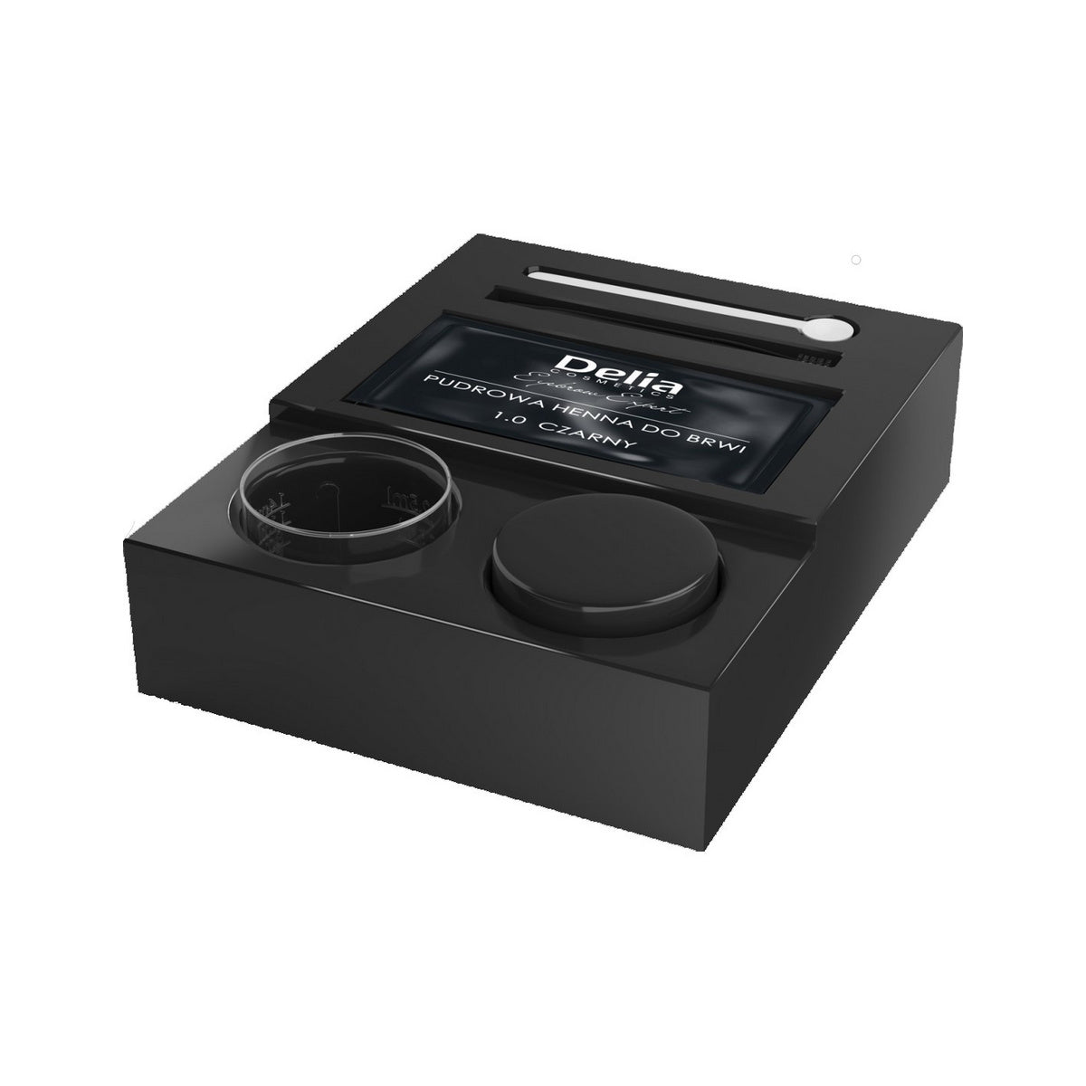 DELIA COSMETICS Pudrinė antakių henna 1.0 juoda 4g