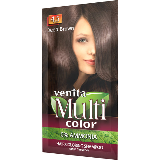 VENITA Multicolor Dažomasis šampūnas 4.5 Tamsiai rudas 40 g
