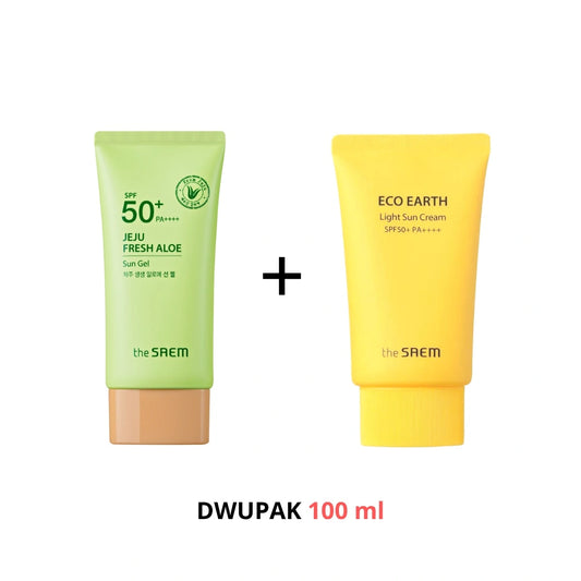 SAEM SPF50+ rinkinys - JEJU SAULĖS GELIS + ECO ŽEMĖS SAULĖ