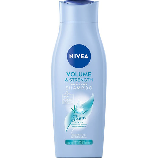 NIVEA Šampūnas ploniems ir be apimties plaukams Volume & Strenght 400 ml