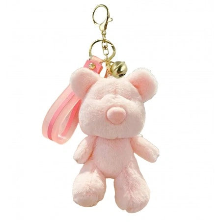 ECARLA Raktų pakabukas - Pūkuotas rožinis meškiukas