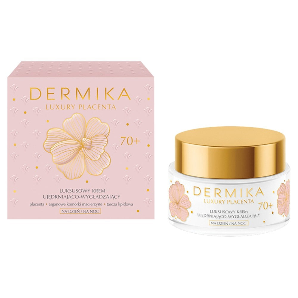 Dermika Luxury Placenta 70+ Luksusinis stangrinamasis - glotninamasis kremas dienai ir nakčiai 50ml