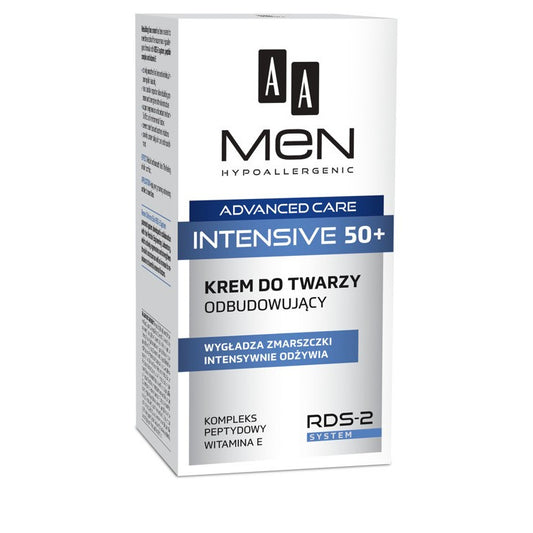 AA Men Adventure Care Intensyvus atstatomasis veido kremas 50+ 50ml