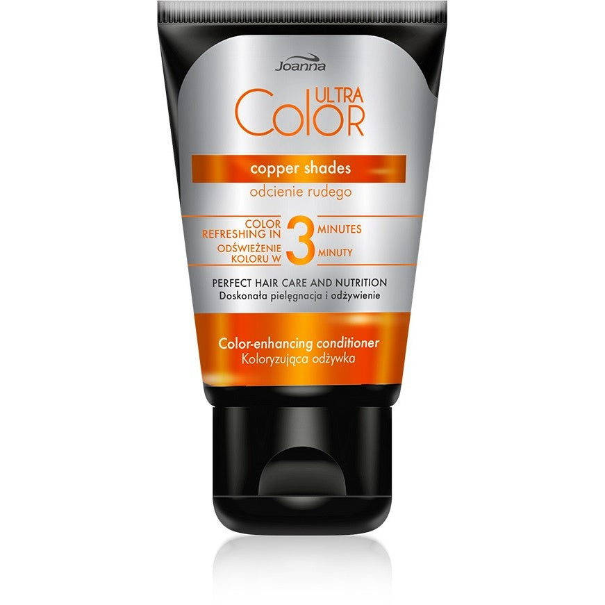 JOANNA Ultra Color Spalvą atnaujinanti plaukų kaukė 3 minučių - raudonos atspalviai 100 g