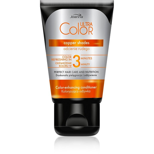 JOANNA Ultra Color Spalvą atnaujinanti plaukų kaukė 3 minučių - raudonos atspalviai 100 g