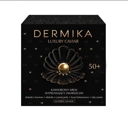 Dermika Luxury Caviar 50+ Kaviarų kremas, užpildantis raukšles dienai ir naktiai 50ml
