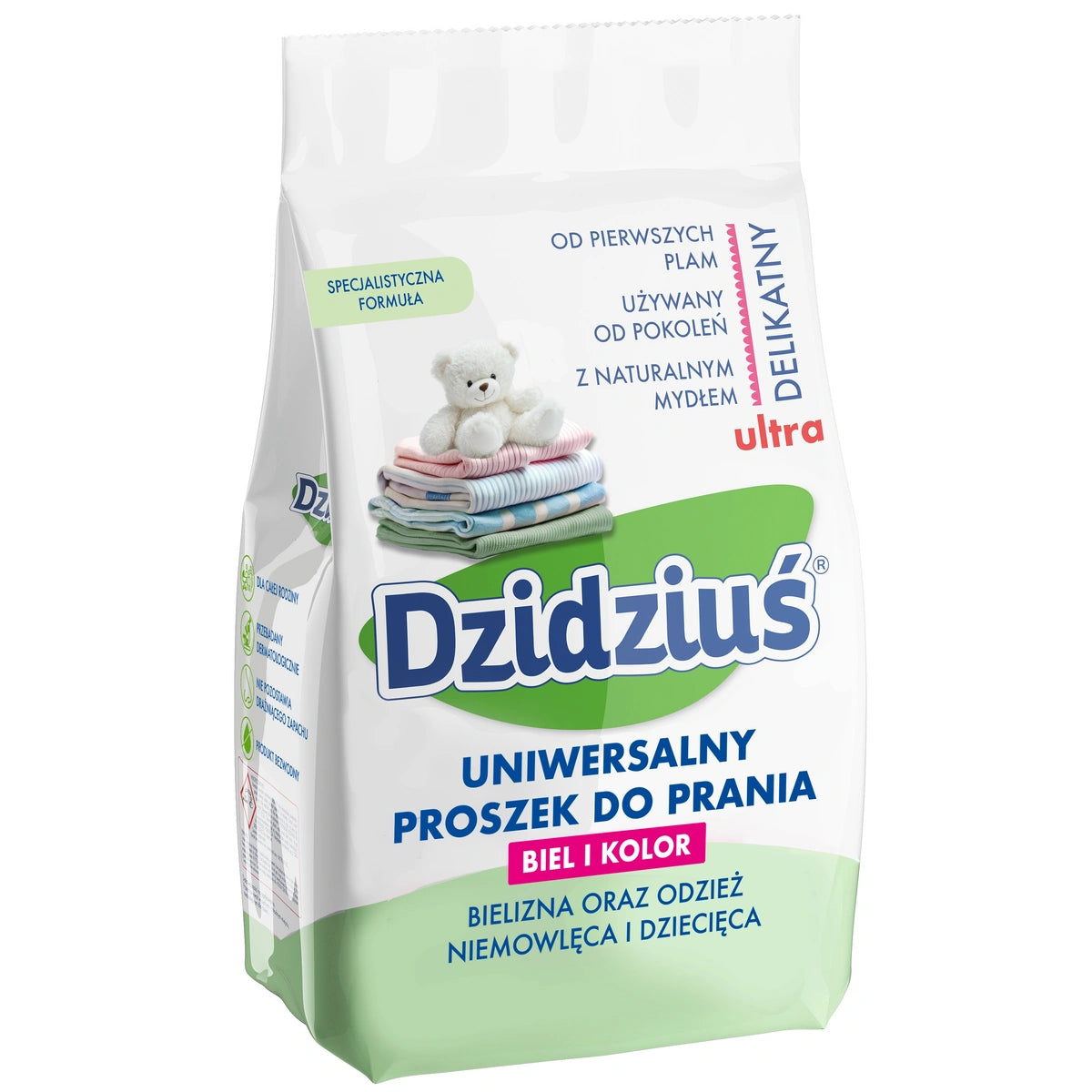 DZIDZIUŚ Universalus skalbimo milteliai vaikų drabužiams ir patalynei 1,5 kg