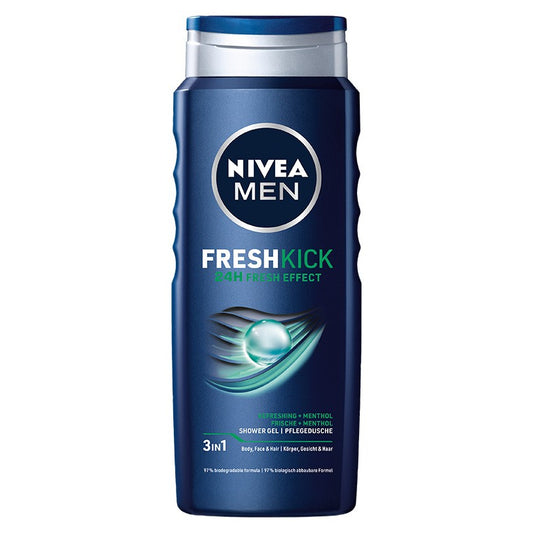NIVEA MEN 3w1 dušo gelis Fresh Kick 400 ml