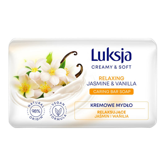 Luksja Kreminis & Minkštas Atsipalaiduojantis Kreminis Muilas Jasmynas & Vanilė 90g