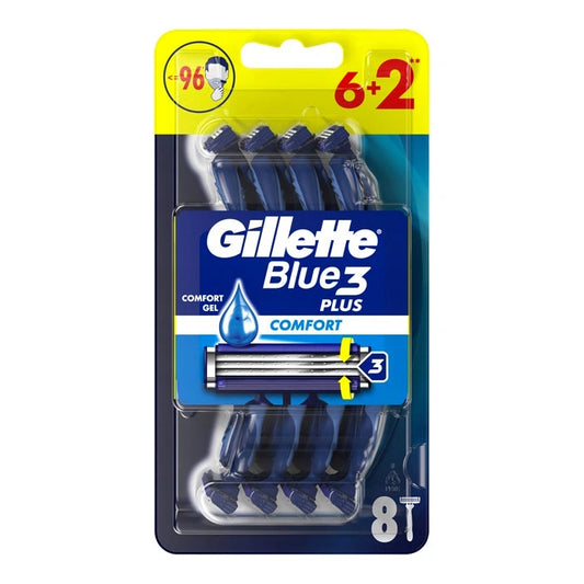 GILLETTE Blue 3 Plus Comfort Skustuvas vyrams 1 vnt. - 6+2 vnt. nemokamai
