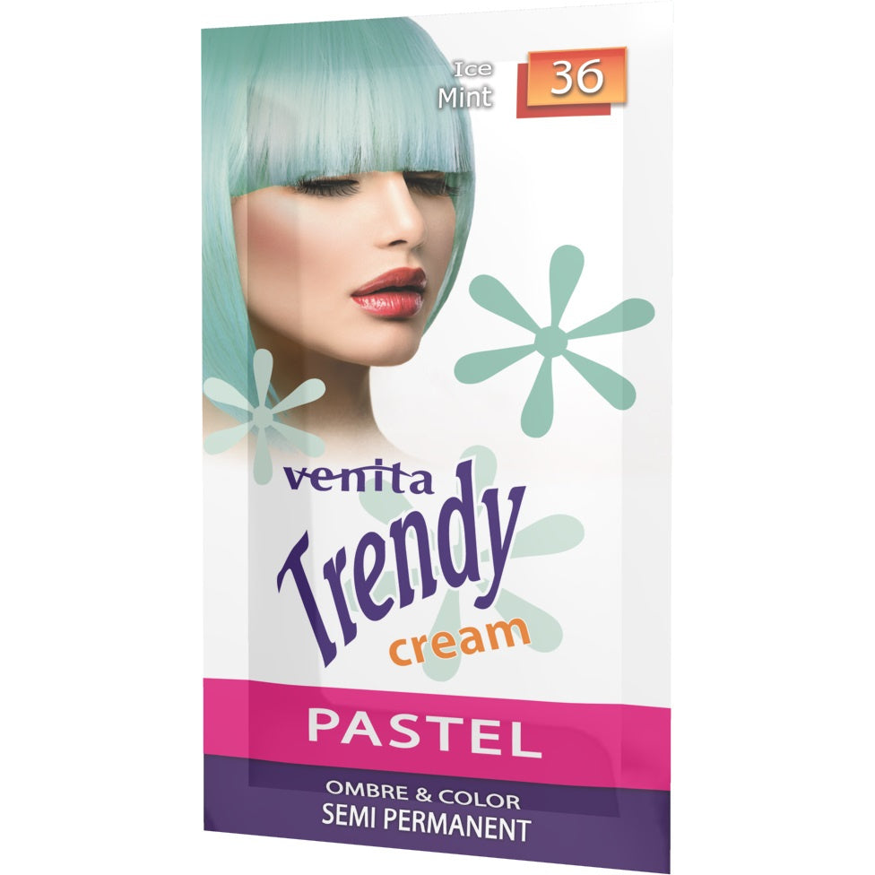 VENITA Trendy Cream Ultra Plaukų spalvos kremas 36 Ice Mint 35 g