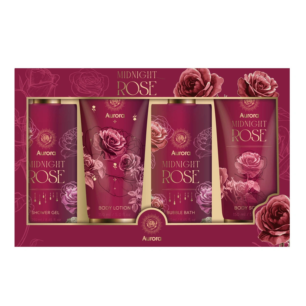 AURORA Dovanų rinkinys Midnight Rose Box - 4 produktai