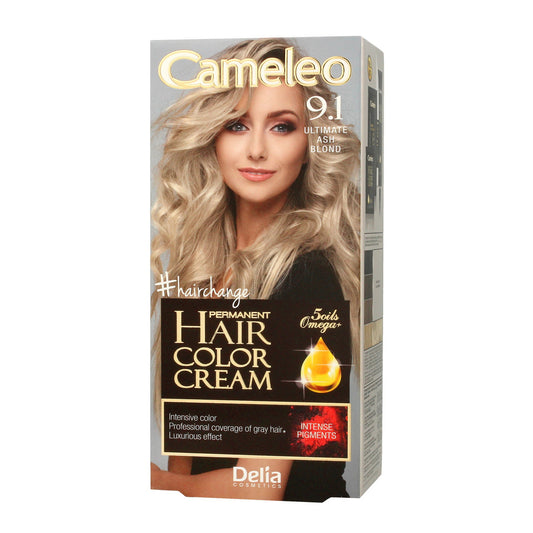 DELIA COSMETICS CAMELEO OMEGA Nuolatinė spalva 9.1 Ultimate Ash Blond