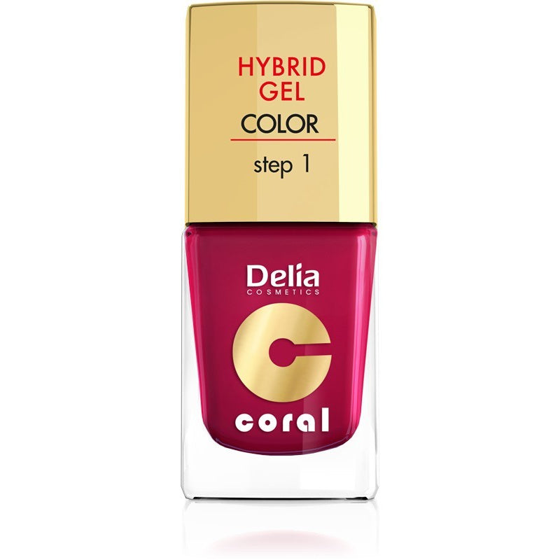 DELIA COSMETICS Koralo Hibridinis Gelis Nagų Lakas nr 06 Vyšnių 11ml