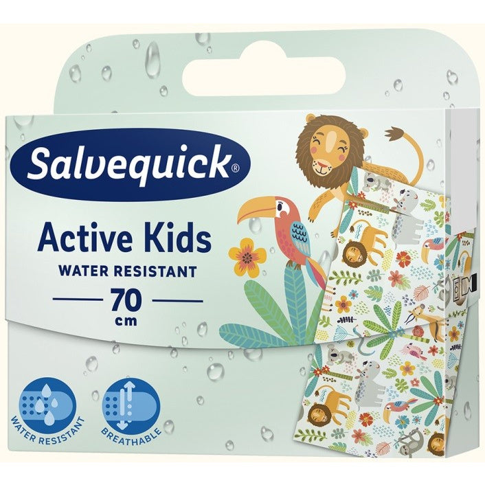 SALVEQUICK Active Kids elastingas pleistras aktyviems vaikams atsparus vandeniui 70 cm