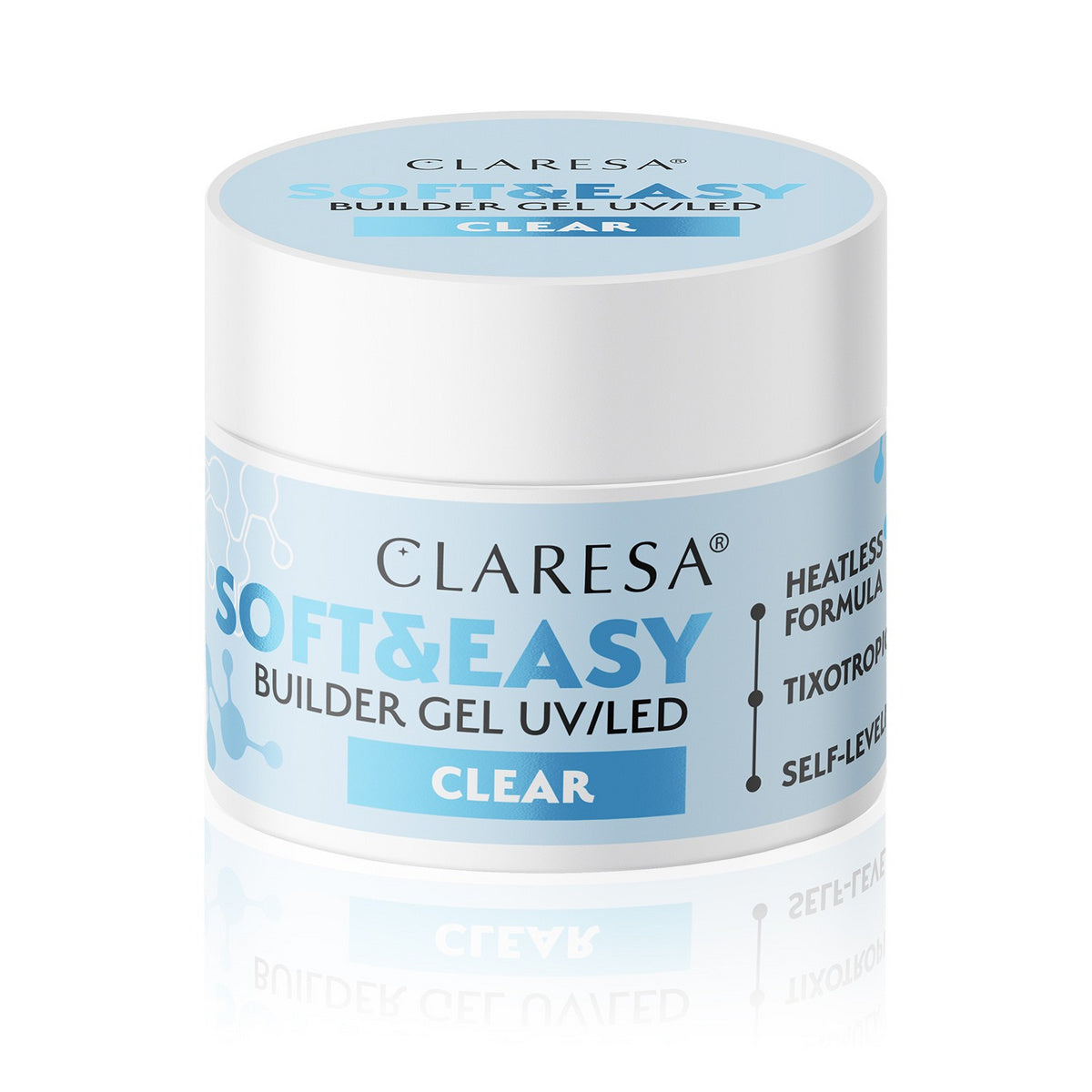 CLARESA Stiprinamasis gelis nagams Soft&Easy Builder - Clear 12g