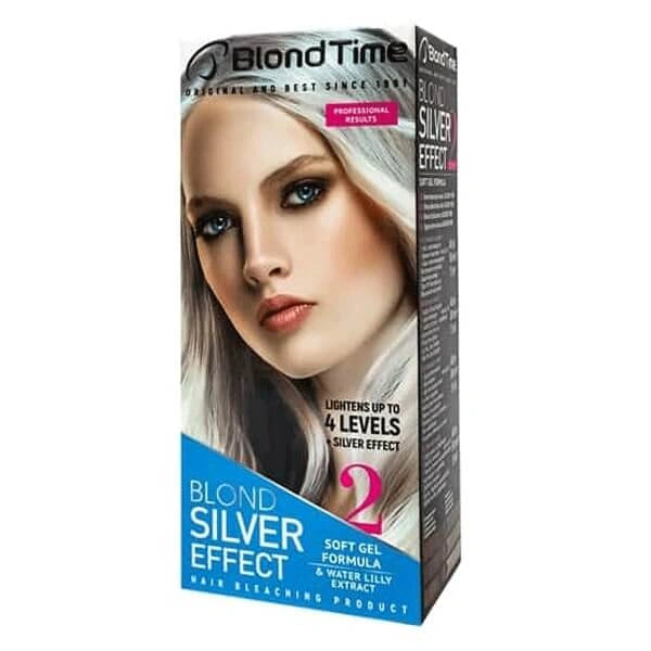 BLOND TIME 2 Plaukų balinimo priemonė iki 4 tonų - Blond Silver Effect 135 ml