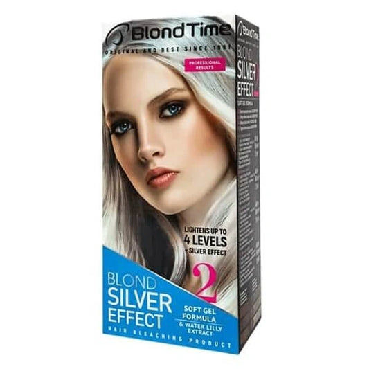 BLOND TIME 2 Plaukų balinimo priemonė iki 4 tonų - Blond Silver Effect 135 ml