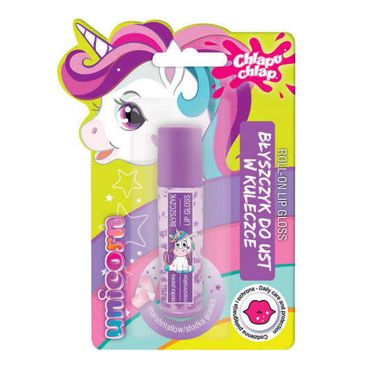 CHLAPU CHLAP Blizgis lūpoms rutuliuke Unicorn - saldi putė