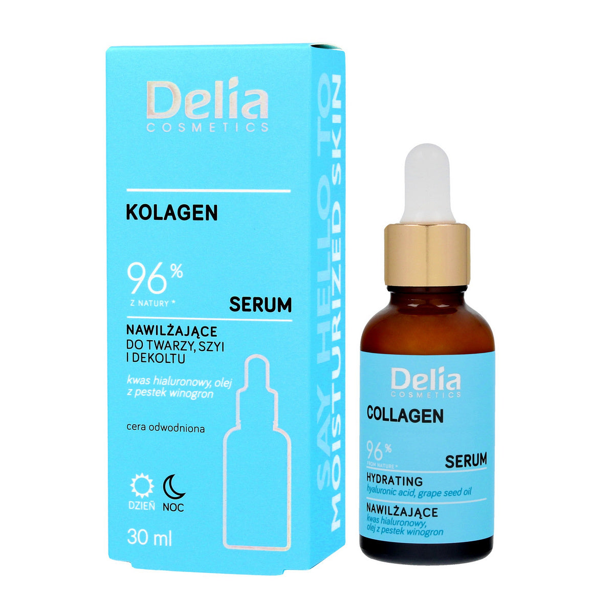 DELIA Veido, kaklo ir dekoltė serumas Kolagenas 96% 30 ml