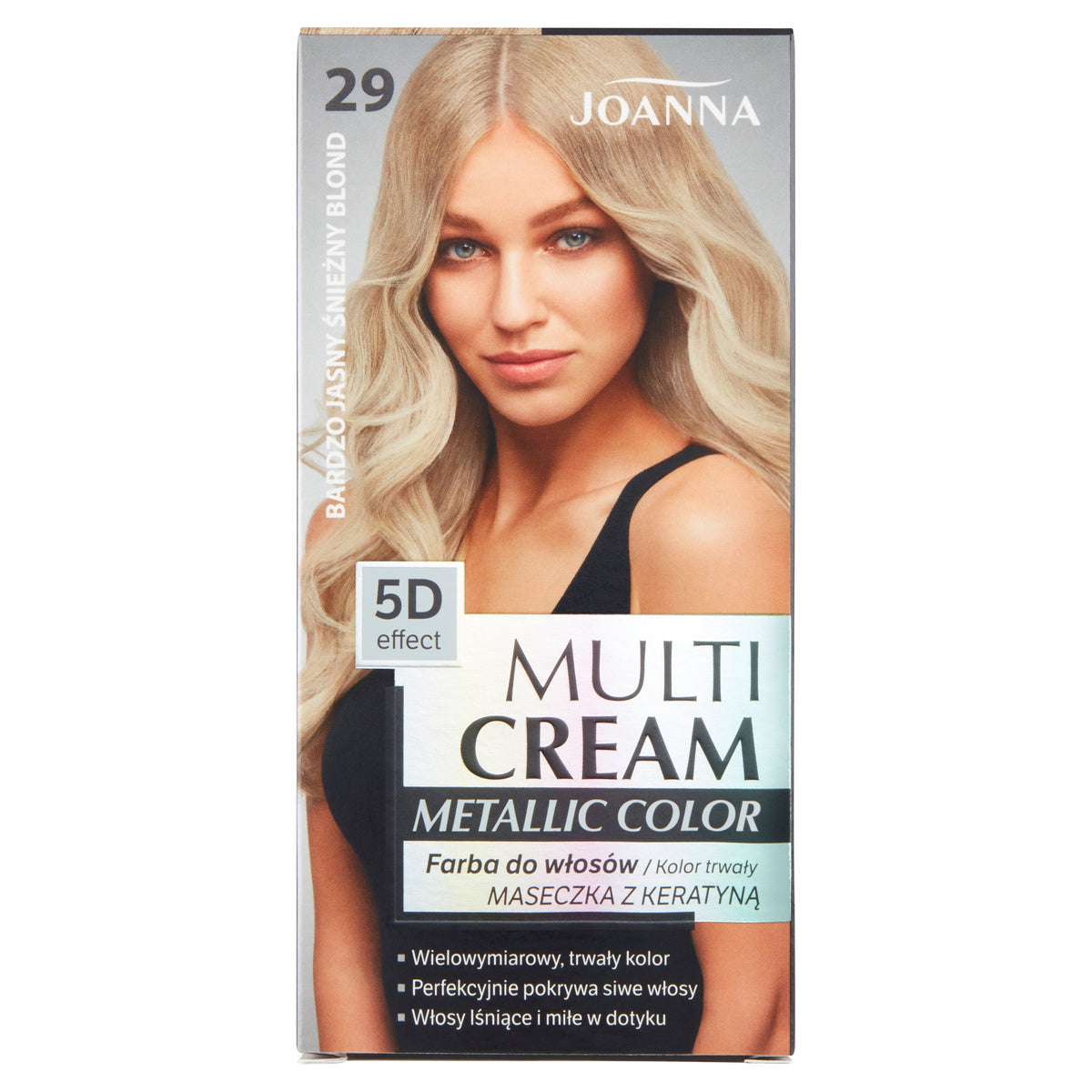 JOANNA Multi Cream Metallic Color Plaukų dažai nr. 29 Labai šviesus sniego blondinas