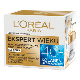 LOREAL Ekspert Wieku 40+ Priešraukšlinis drėkinamasis kremas dienai, 50 ml