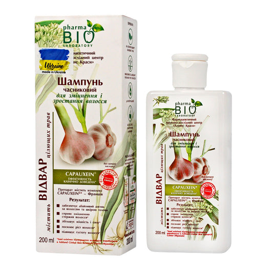 Bio Pharma Laboratory Bio Česnakinis šampūnas plaukų augimui 200ml