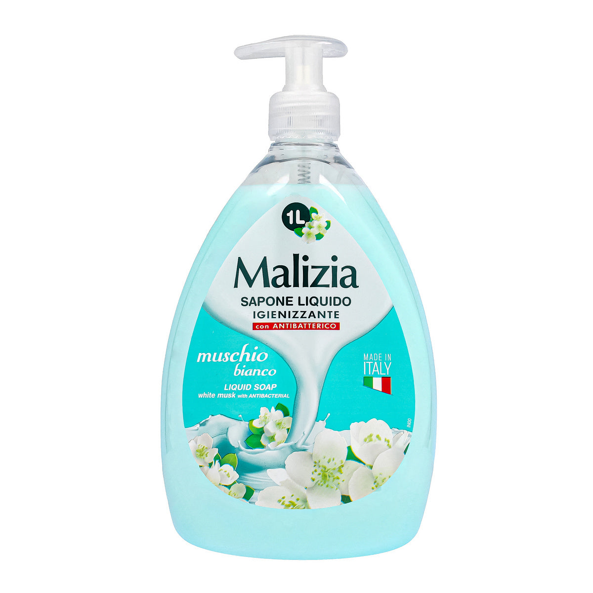 MALIZIA Skystas muilas pompoje Baltasis Muskusas 1000 ml