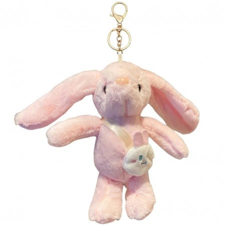 ECARLA Raktų pakabukas - Pūkuotas rožinis triušis BRL368R