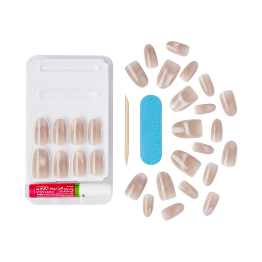 KISS Dirbtiniai Nagai Gel Fantasy Magnetic - Drama (dydis M) 1op.(28vnt)