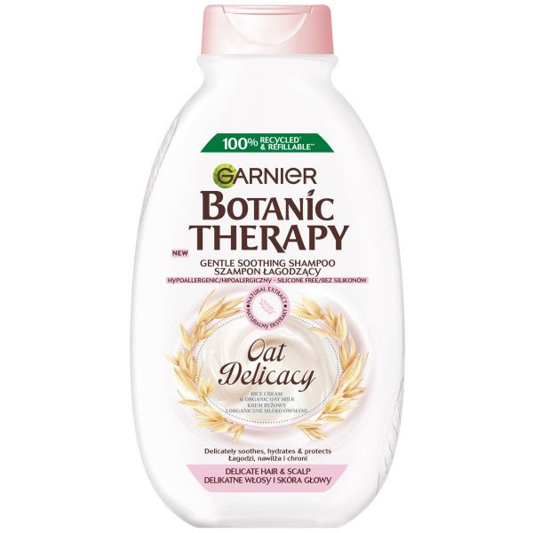 GARNIER Botanic Therapy Šampūnas raminantis Oat Delicacy - jautriems plaukams ir galvos odai 400 ml