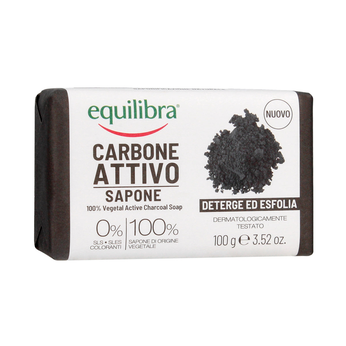 Equilibra Aktyvus anglies valomasis muilas 100% augalinis su aktyviu anglies 100g