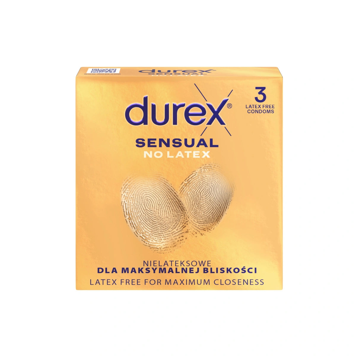 DUREX Sensual No Latex Prezervatyvai be latekso 1 op.-3 vnt.