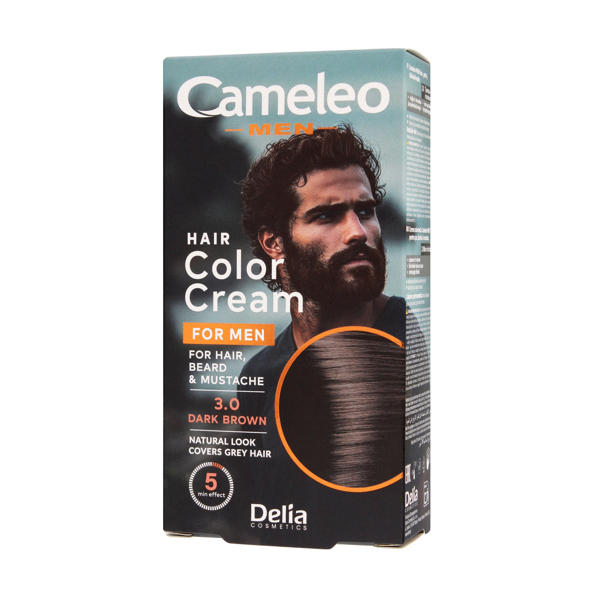 DELIA COSMETICS Cameleo Men Kremas spalvoms plaukams, barzdai ir ūsams 3.0 Tamsiai rudas