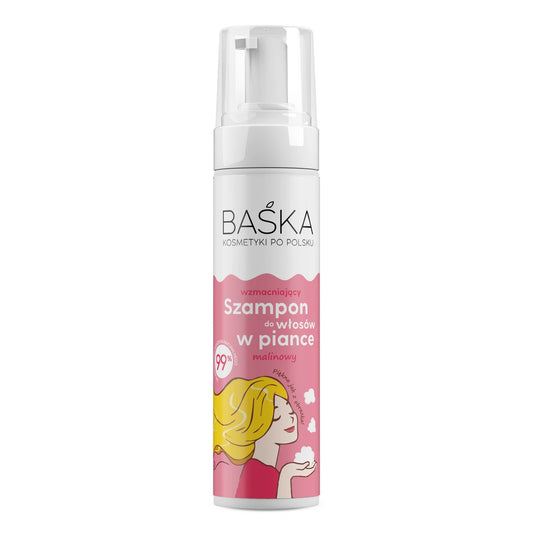 BAŚKA Plaukų stiprinamasis šampūnas putose - aviečių 200 ml