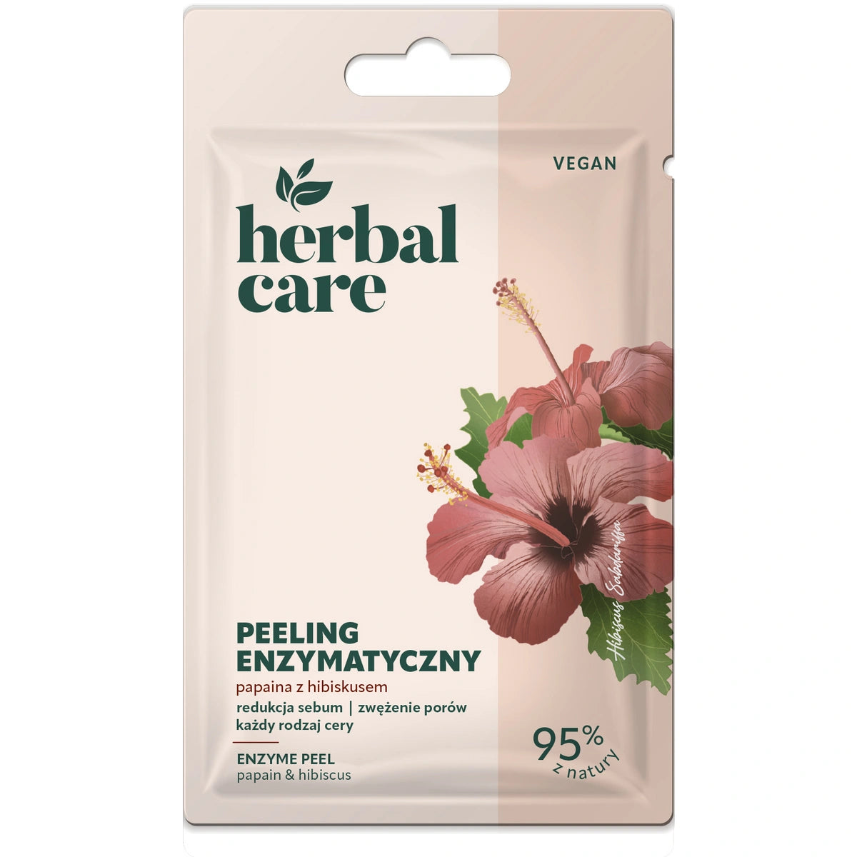 HERBAL CARE Vegan Enzimatinis šveitiklis veidui - Papainas su hibisku 7 g