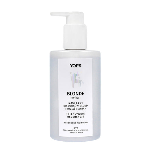 YOPE Blonde My Hair 2w1 kaukė šviesiems ir šviesinamiems plaukams - intensyvi regeneracija 300ml