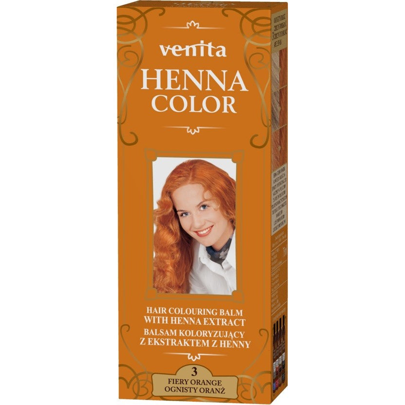 VENITA Henna Color Balsamas spalvą 3 Ugninė Oranžinė