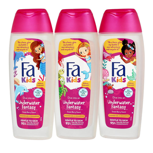 Fa Kids Dušo gelis ir šampūnas 2in1 Po vandeniu Fantazija 400ml - mix raštų