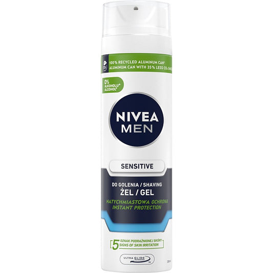 NIVEA MEN Raminantis skutimosi gelis Sensitive 200 ml