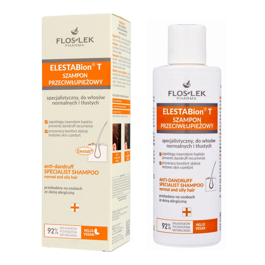 FLOSLEK Pharma ELESTABion T Šampūnas prieš pleiskanas normaliai ir riebiai plaukams 150ml