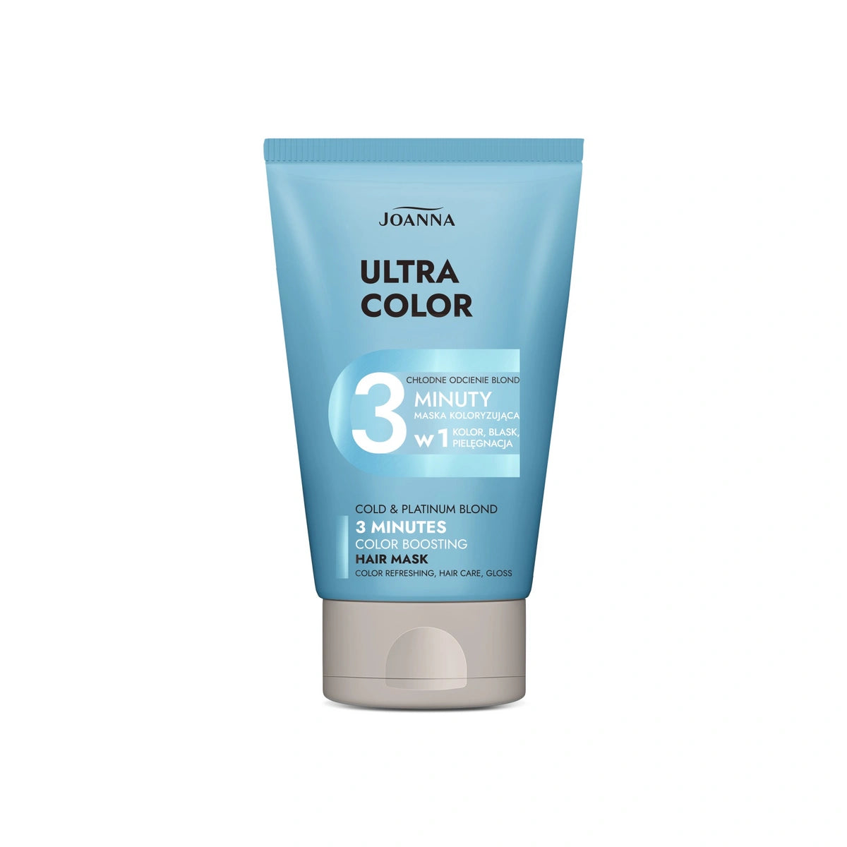 JOANNA Ultra Color Spalvą keičiančios plaukų kondicionierius 3 minučių - šaltos šviesių atspalvių 100g