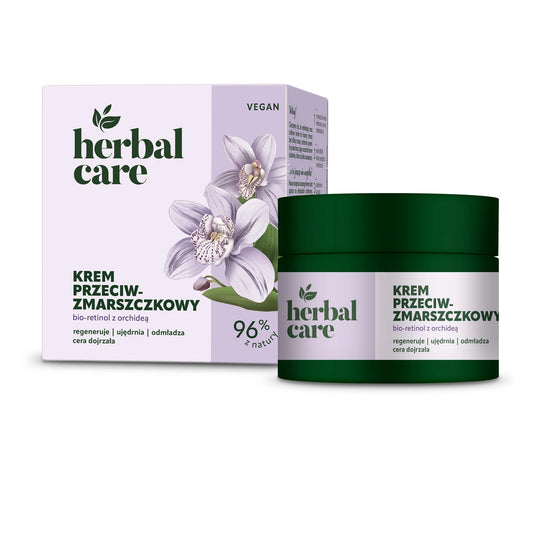 HERBAL CARE Vegan Kremas nuo raukšlių su Bio-Retinoliu ir Orchidėja brandžiai odai - dienai ir naktiai 50 ml