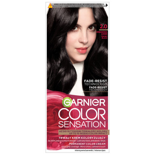 GARNIER Color Sensation Kremas koloryzujący nr 2.0 - Hebaninė Juoda