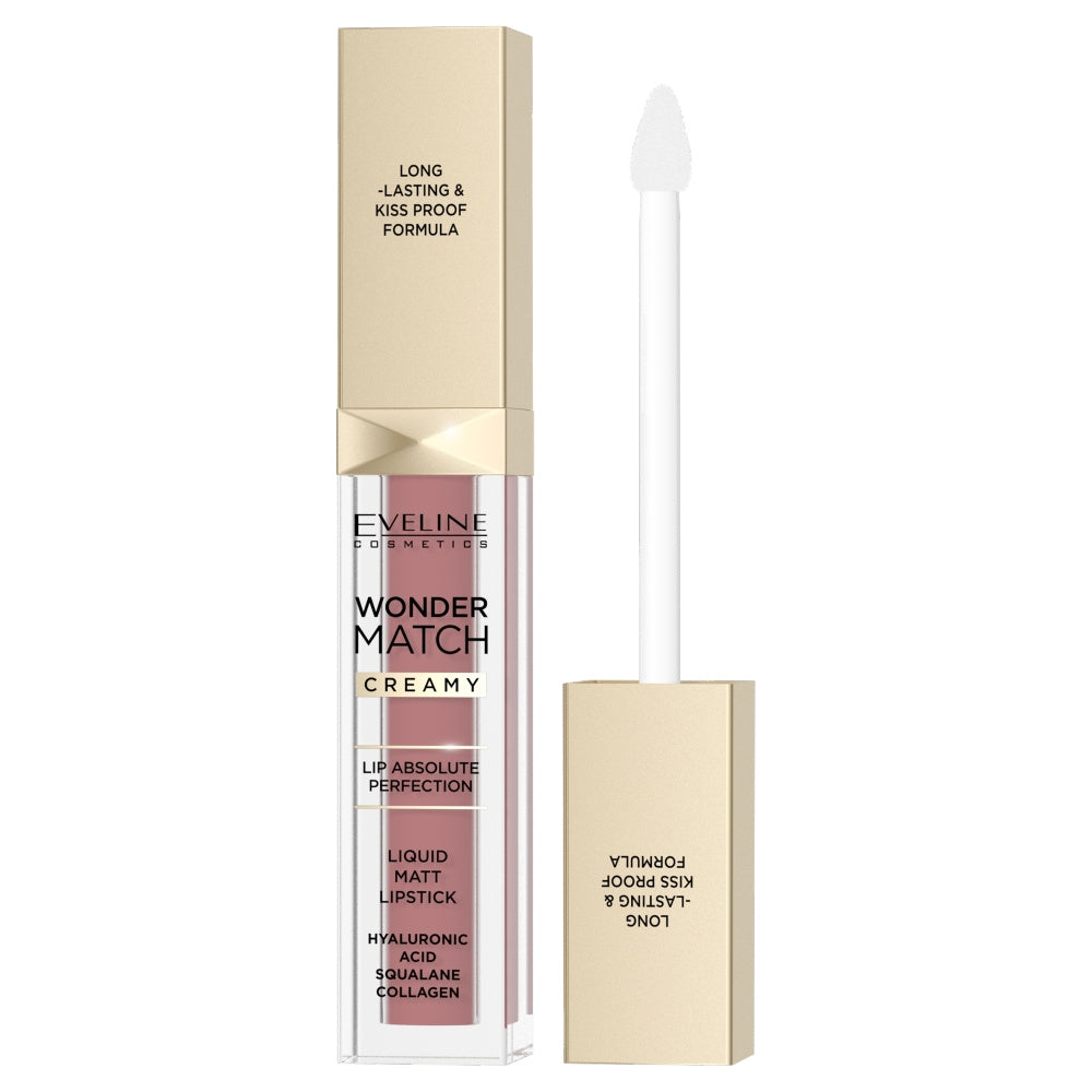 EVELINE Matinė skystoji lūpų dažų priemonė Wonder Match Creamy nr 05 - Sweet Nude 6.8 ml